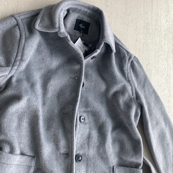 NWT Rails Nadine Wool-Blend Trench Coat Grey Size small - Picture 2 of 8